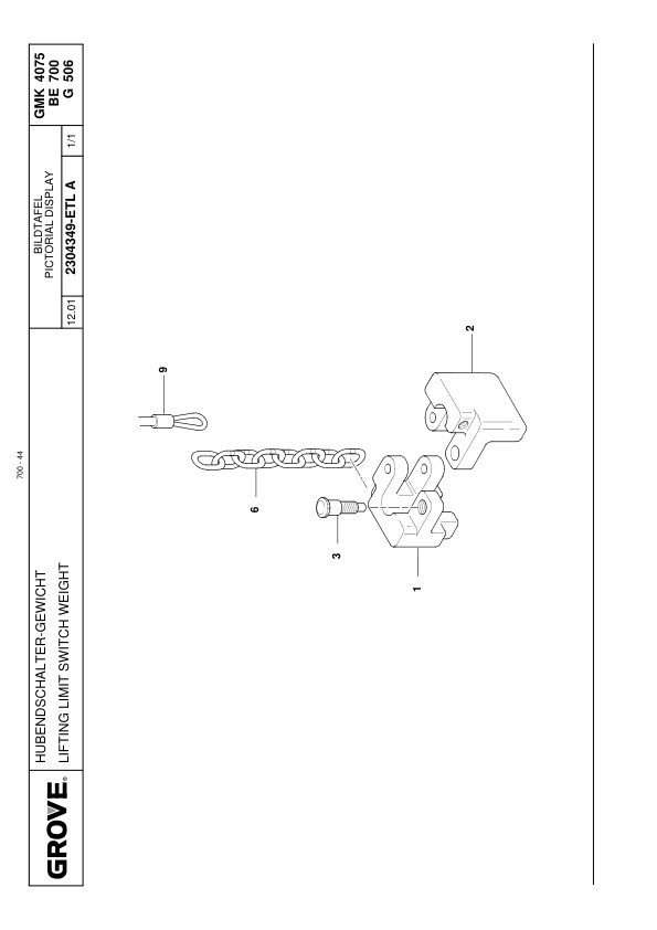 Grove GMK 4075 Crane Spare Parts List 2004 EN DE 3 Grove GMK 4075 Crane Spare Parts List 2004 EN DE-3