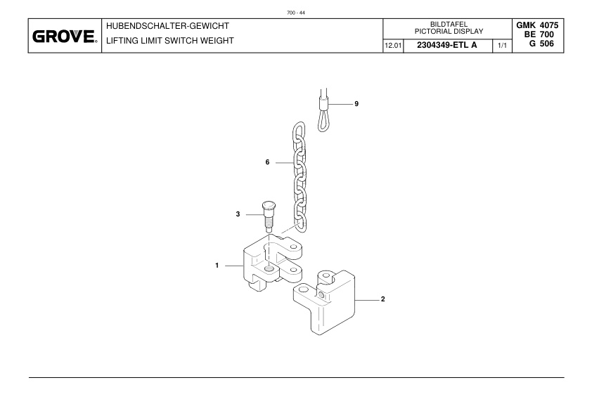 Grove GMK 4075 Crane Spare Parts List 3056716 2002-02 DE EN 3 Grove GMK 4075 Crane Spare Parts List 3056716 2002-02 DE EN-3