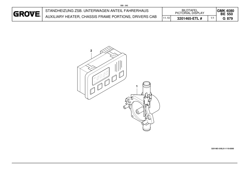 Alternative view of Grove GMK 4080-1 Crane Spare Parts List 2011 EN DE