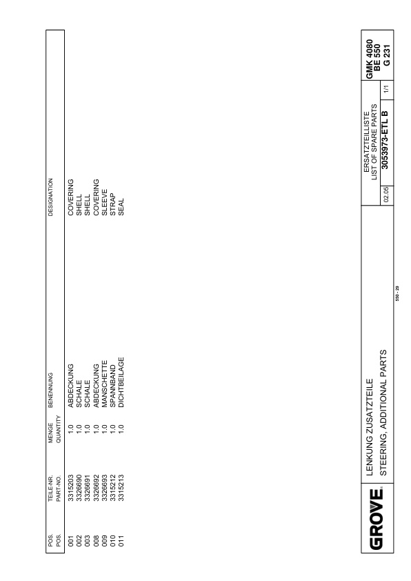 Grove GMK 4080-1 Crane Spare Parts List 3117489 2006 DE EN 2 Grove GMK 4080-1 Crane Spare Parts List 3117489 2006 DE EN-2