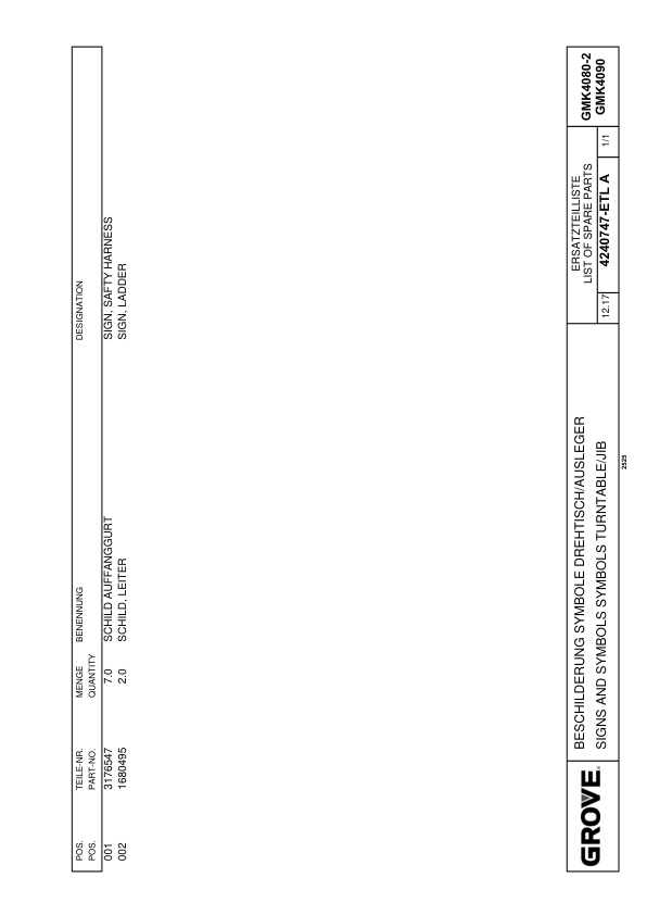 Grove GMK 4080-2 GMK 4090 Crane Spare Parts List 2018 DE EN 3 Grove GMK 4080-2 GMK 4090 Crane Spare Parts List 2018 DE EN - Image 3