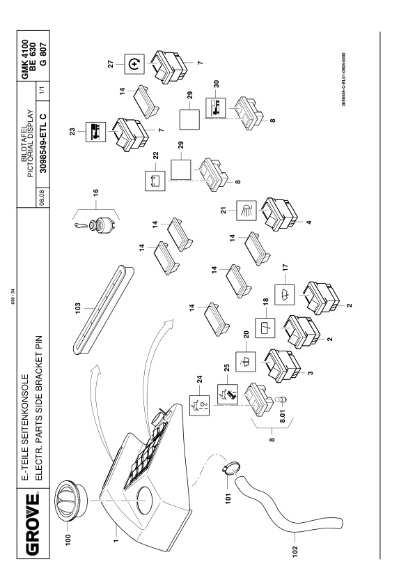 Grove GMK 4100-L Crane Spare Parts List 2008-08 DE EN 2 Grove GMK 4100-L Crane Spare Parts List 2008-08 DE EN-2