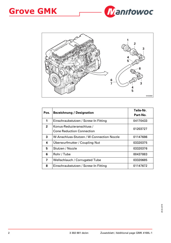 Grove GMK 4100L-1 Crane Spare Parts List 2019 DE EN 2 Grove GMK 4100L-1 Crane Spare Parts List 2019 DE EN-2