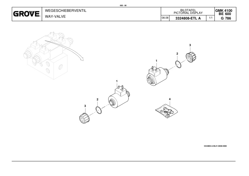 Alternative view of Grove GMK 4100L Crane Spare Parts List 2011-03 DE EN