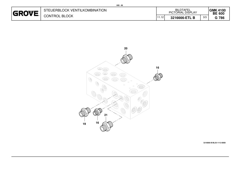 Alternative view of Grove GMK 4100L Crane Spare Parts List 2014 DE EN