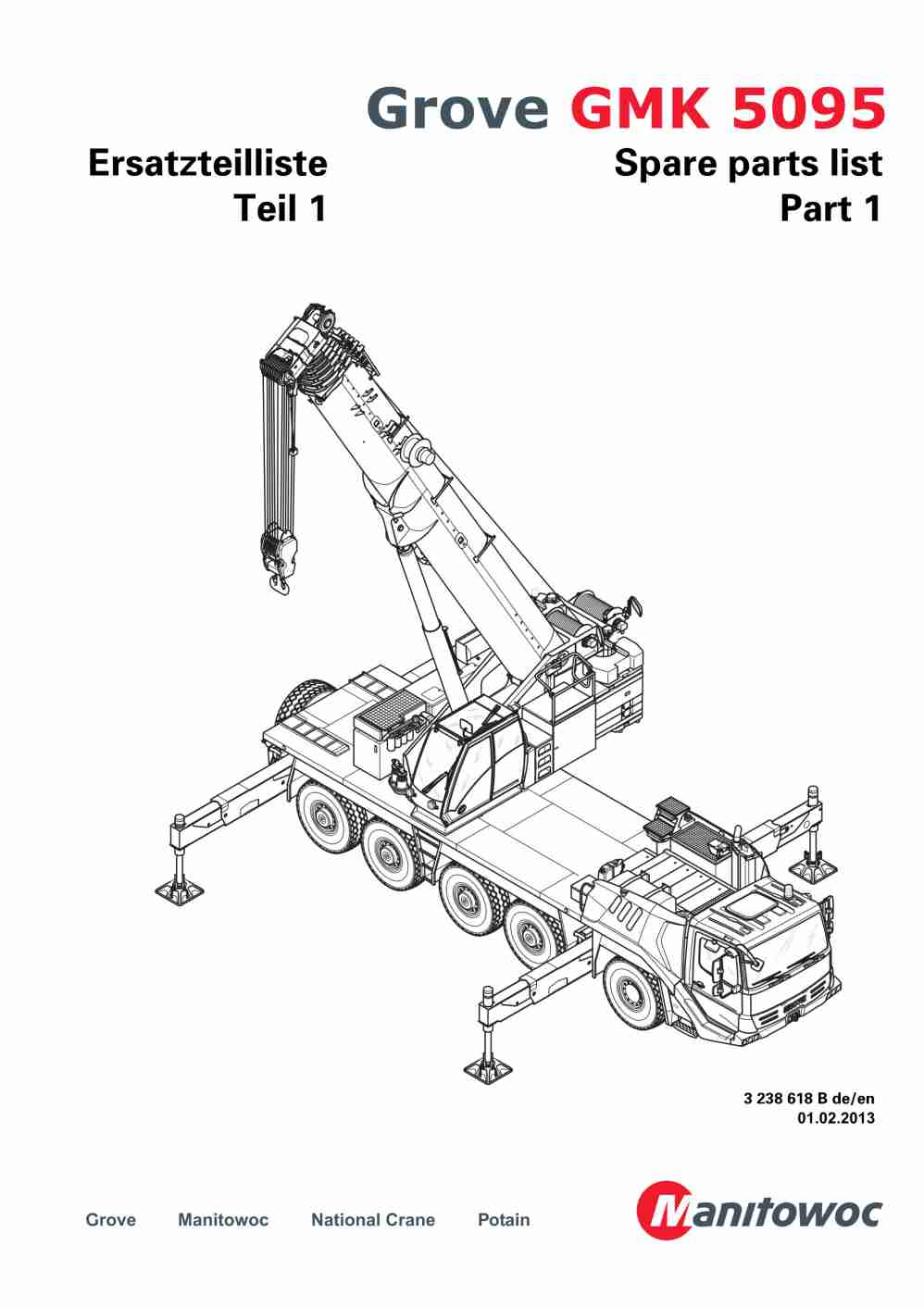 Grove GMK 5095 Crane Spare Parts List 2013 DE EN