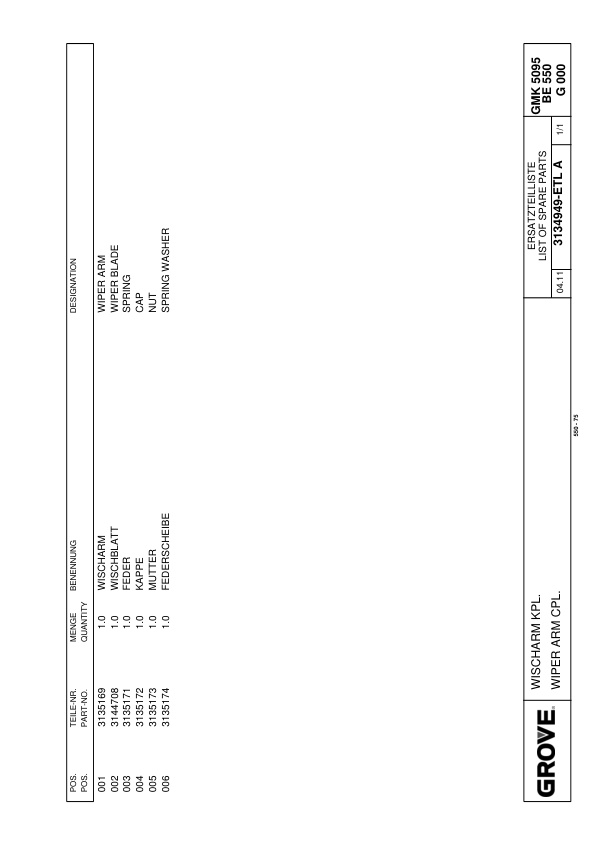 Grove GMK 5095 Crane Spare Parts List 2015 DE EN 2 Grove GMK 5095 Crane Spare Parts List 2015 DE EN-2