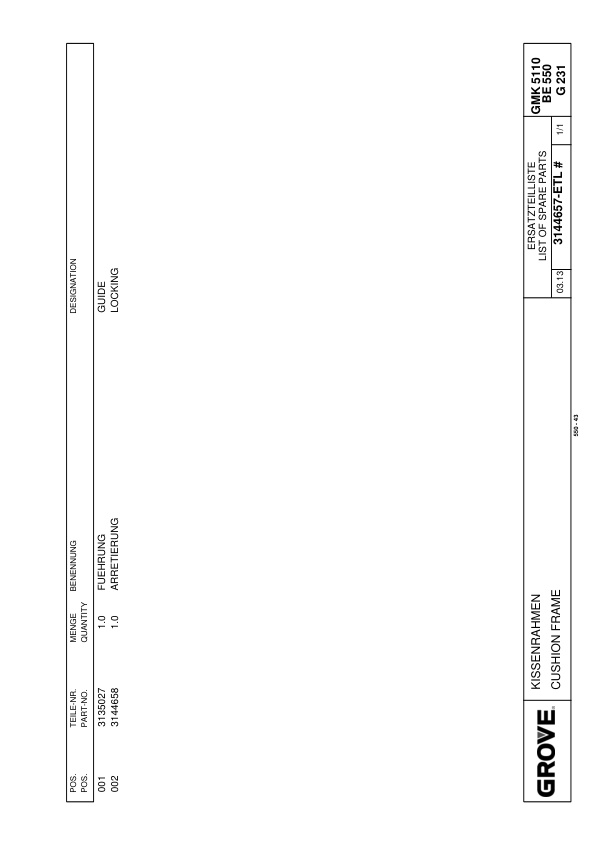 Grove GMK 5110-1 Crane Spare Parts List 2014-07 DE EN 2 Grove GMK 5110-1 Crane Spare Parts List 2014-07 DE EN-2