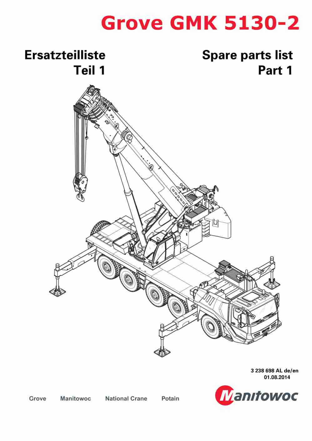 Grove GMK 5130-2 Crane Spare Parts List 2014-08 DE EN