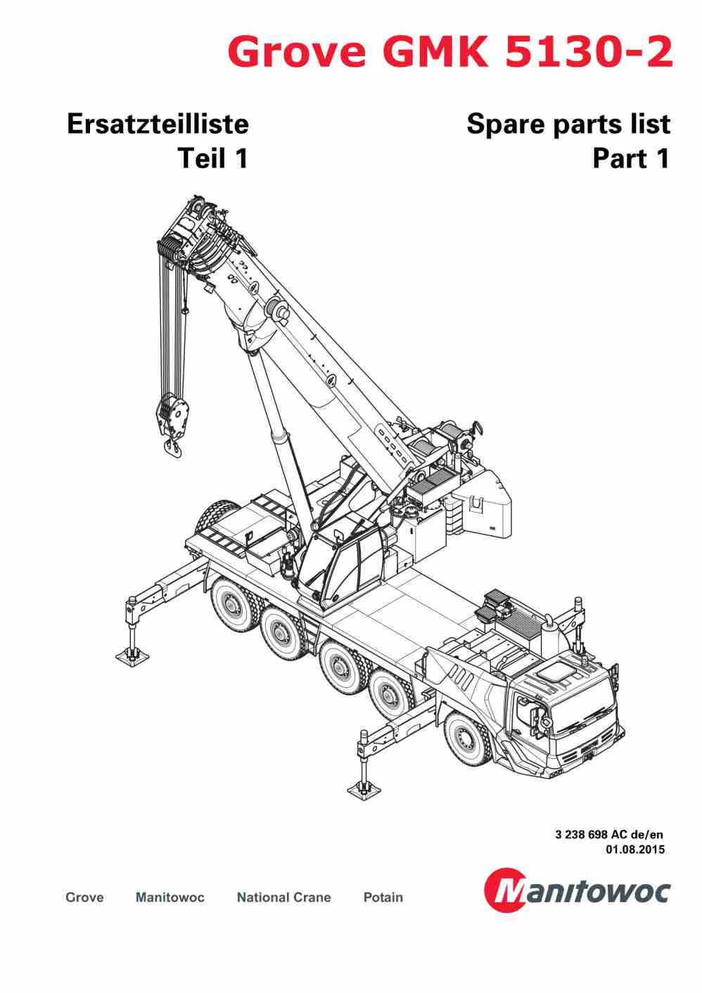 Grove GMK 5130-2 Crane Spare Parts List 2015 DE EN