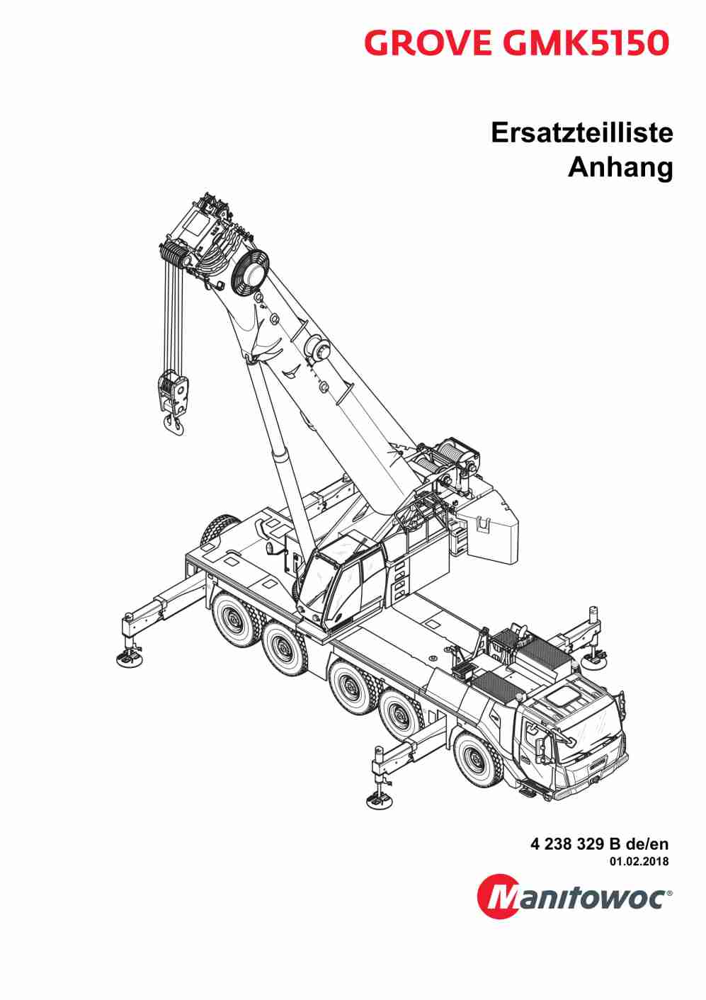 Grove GMK 5150 Crane Spare Parts Catalog 2018 DE