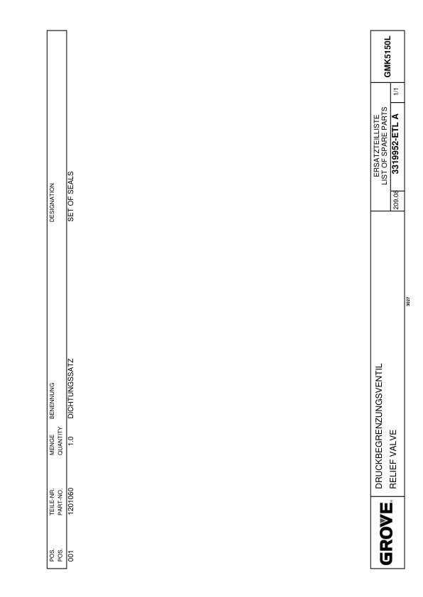 Alternative view of Grove GMK 5150L Crane Spare Parts List 2018 DE EN
