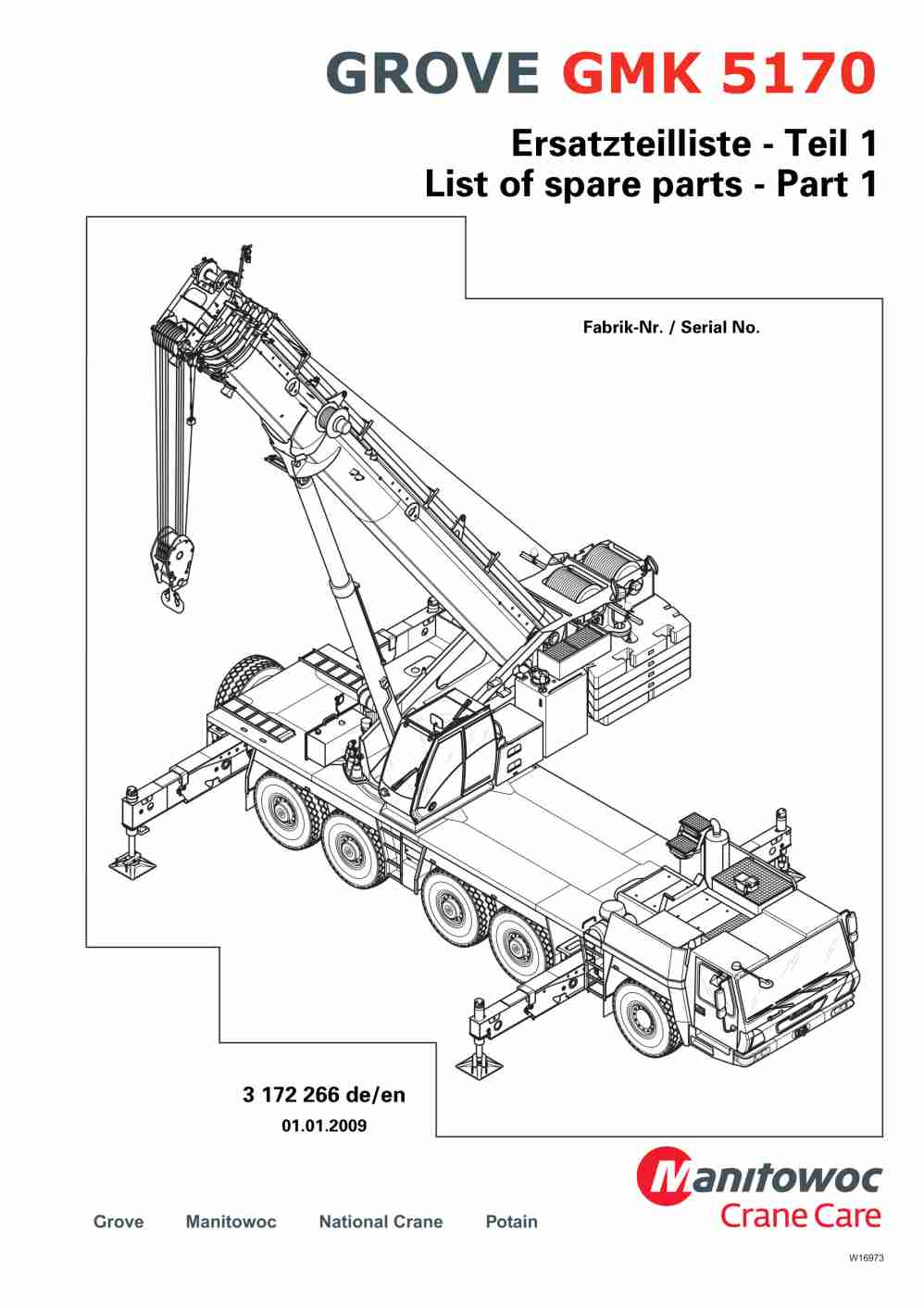 Grove GMK 5170 Crane Spare Parts List 2009 DE EN