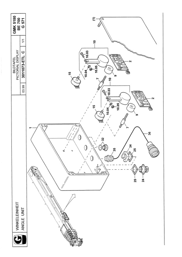 Grove GMK 5180 Crane Spare Parts List 2000-02 DE EN 3 Grove GMK 5180 Crane Spare Parts List 2000-02 DE EN-3