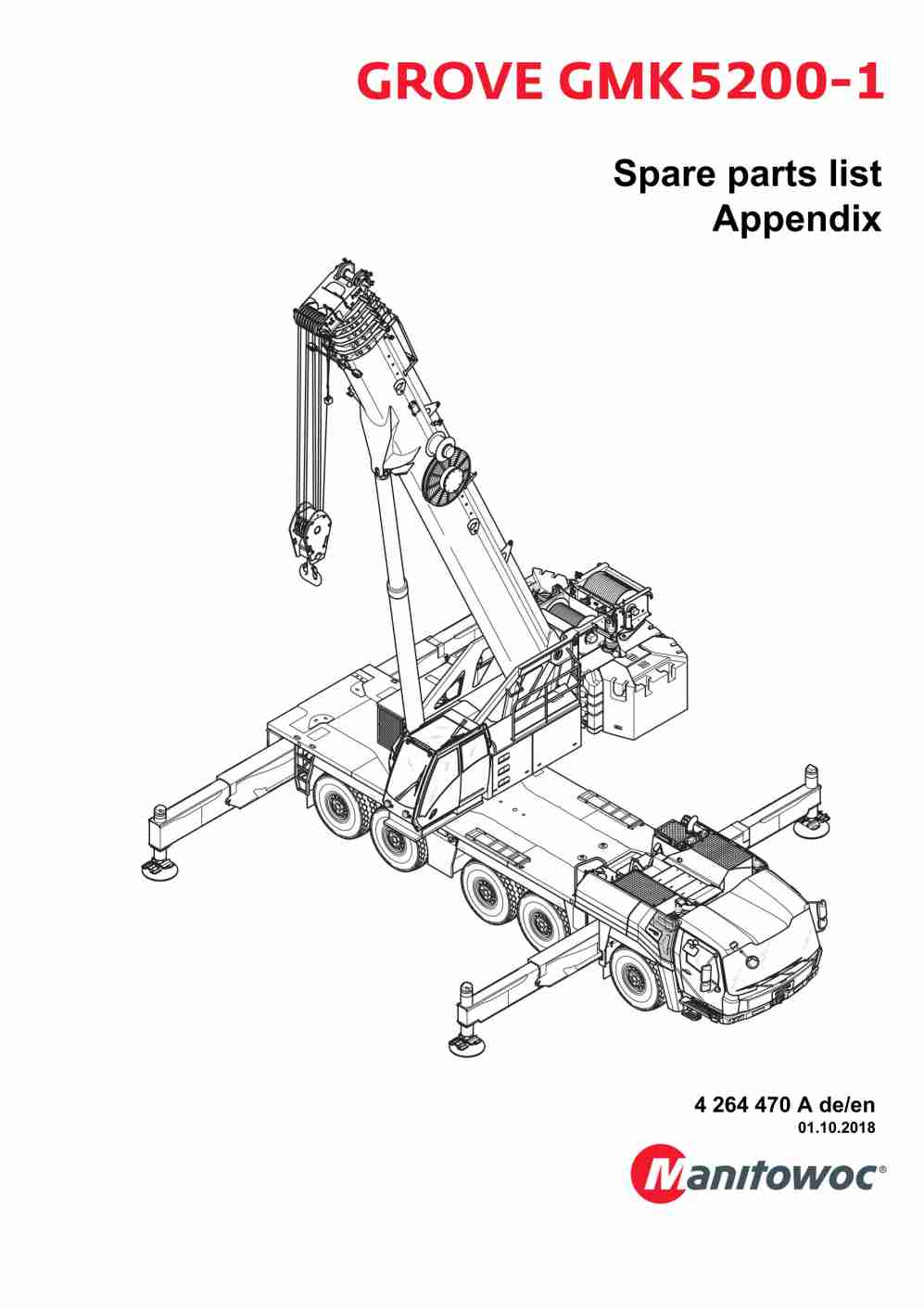 Grove GMK 5200-1 Crane Spare Parts Catalog 2018 EN