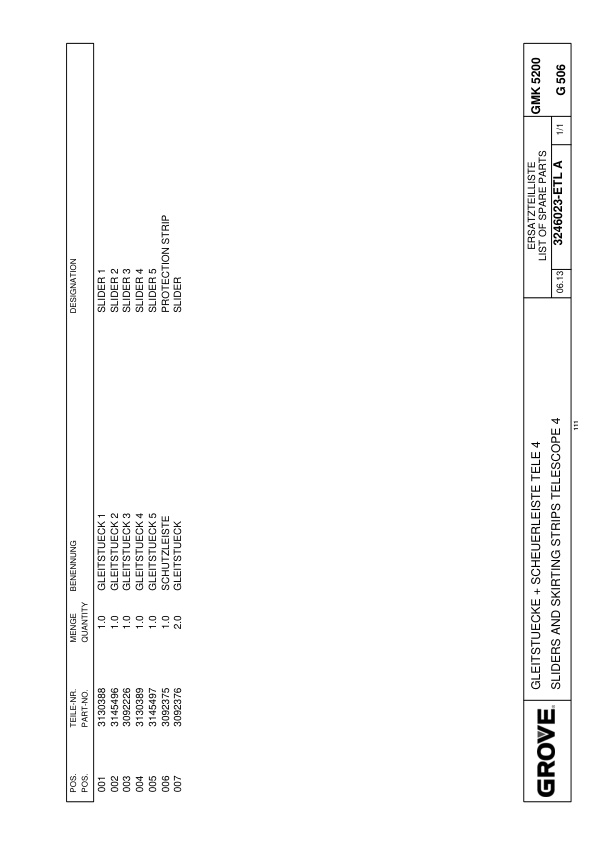 Grove GMK 5200-1 Crane Spare Parts List 2015 DE EN 3 Grove GMK 5200-1 Crane Spare Parts List 2015 DE EN-3