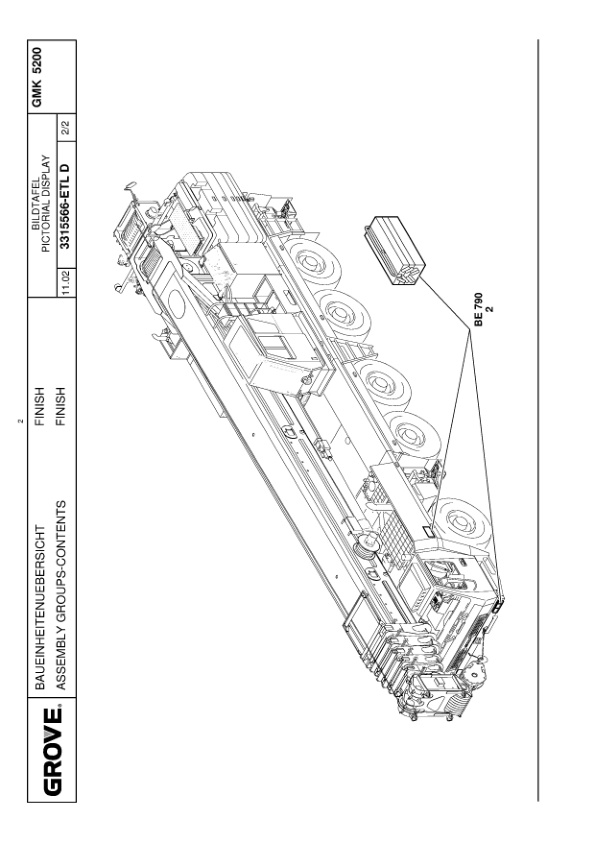 Grove GMK 5200 Crane Spare Parts List 2002-11 EN DE 3 Grove GMK 5200 Crane Spare Parts List 2002-11 EN DE-3