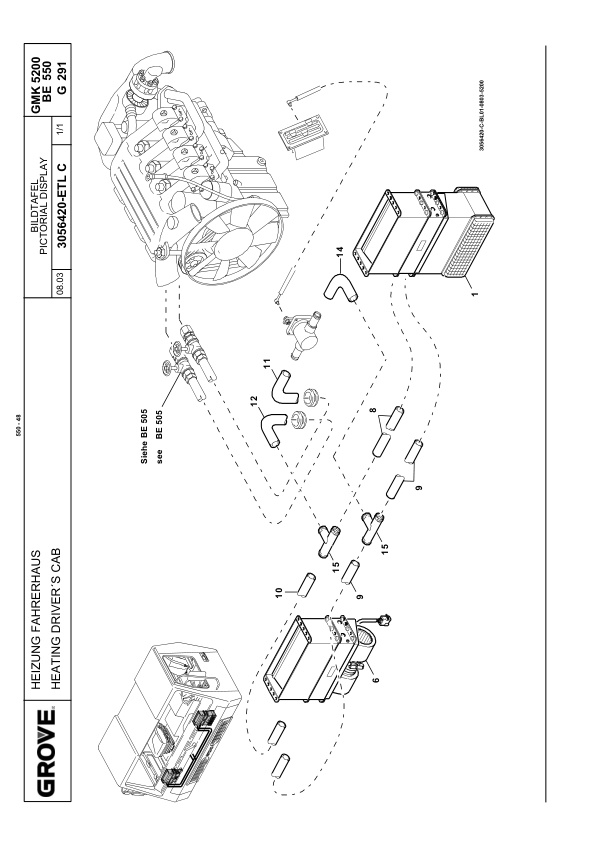 Alternative view of Grove GMK 5200 Crane Spare Parts List 2003-08 DE EN