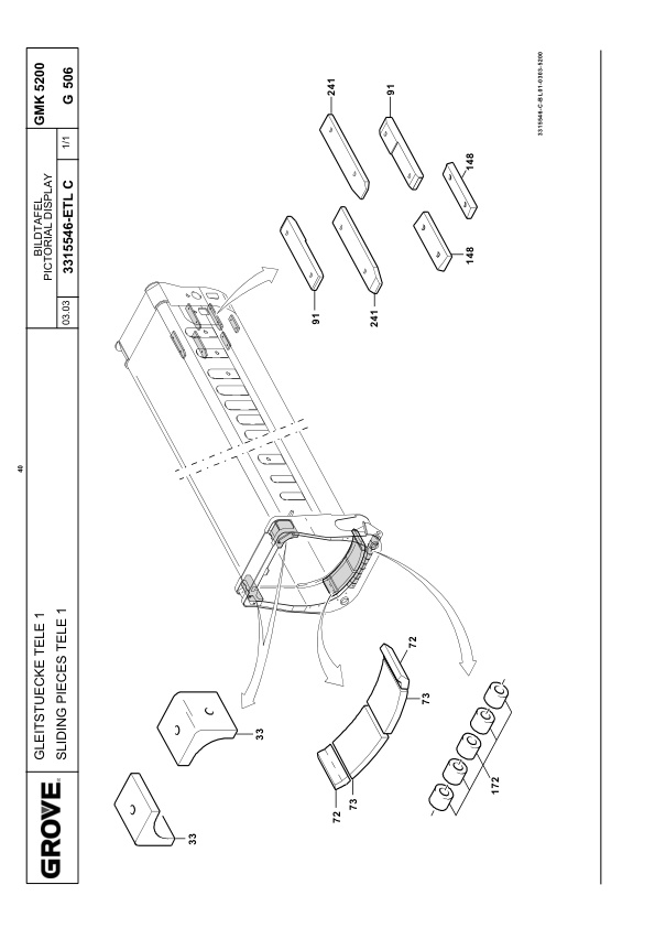 Grove GMK 5200 Crane Spare Parts List 2004-03 DE EN 3 Grove GMK 5200 Crane Spare Parts List 2004-03 DE EN-3