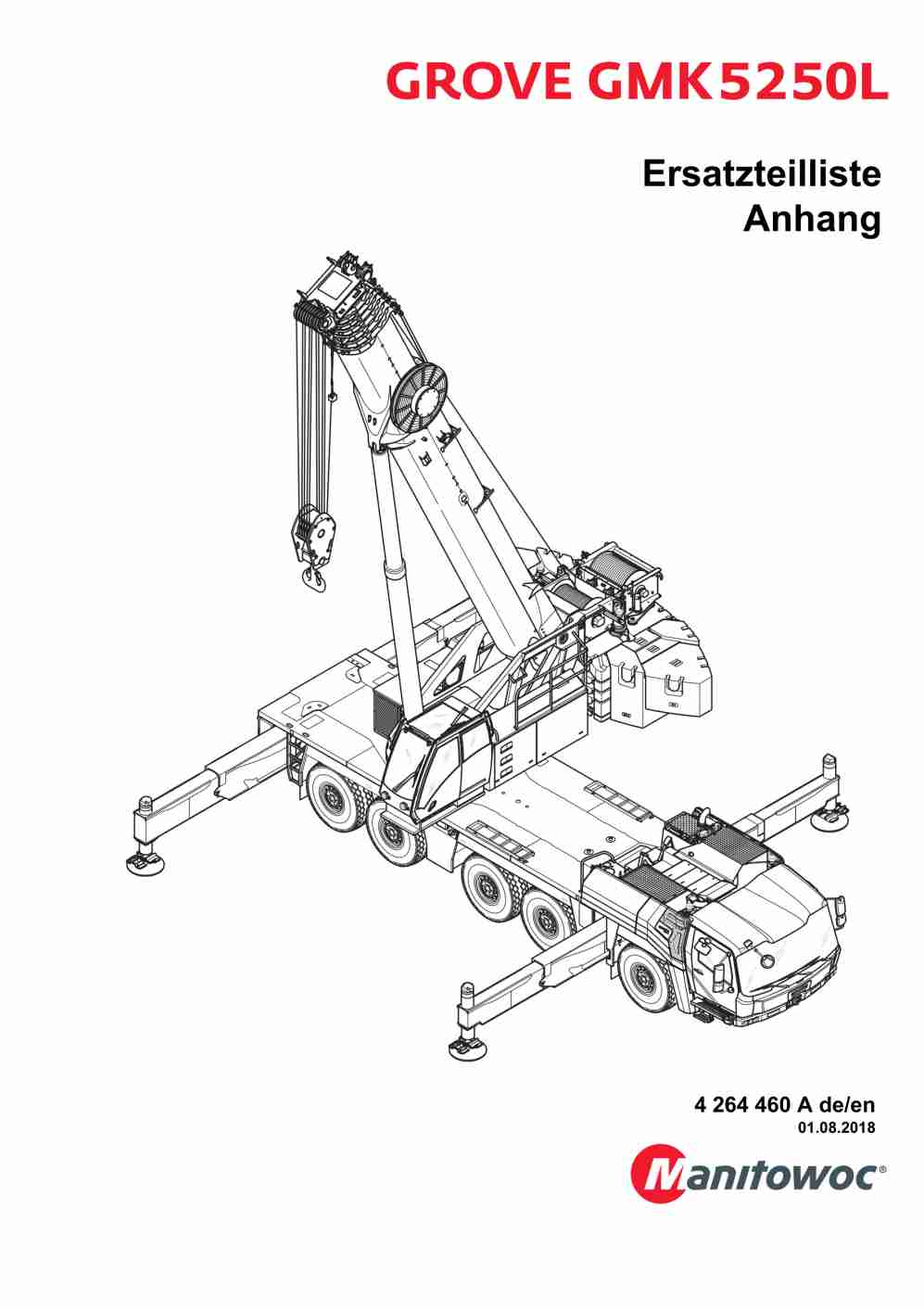 Grove GMK 5250L Crane Spare Parts Catalog 4264460A 2018 DE 1 Grove GMK 5250L Crane Spare Parts Catalog 4264460A 2018 DE