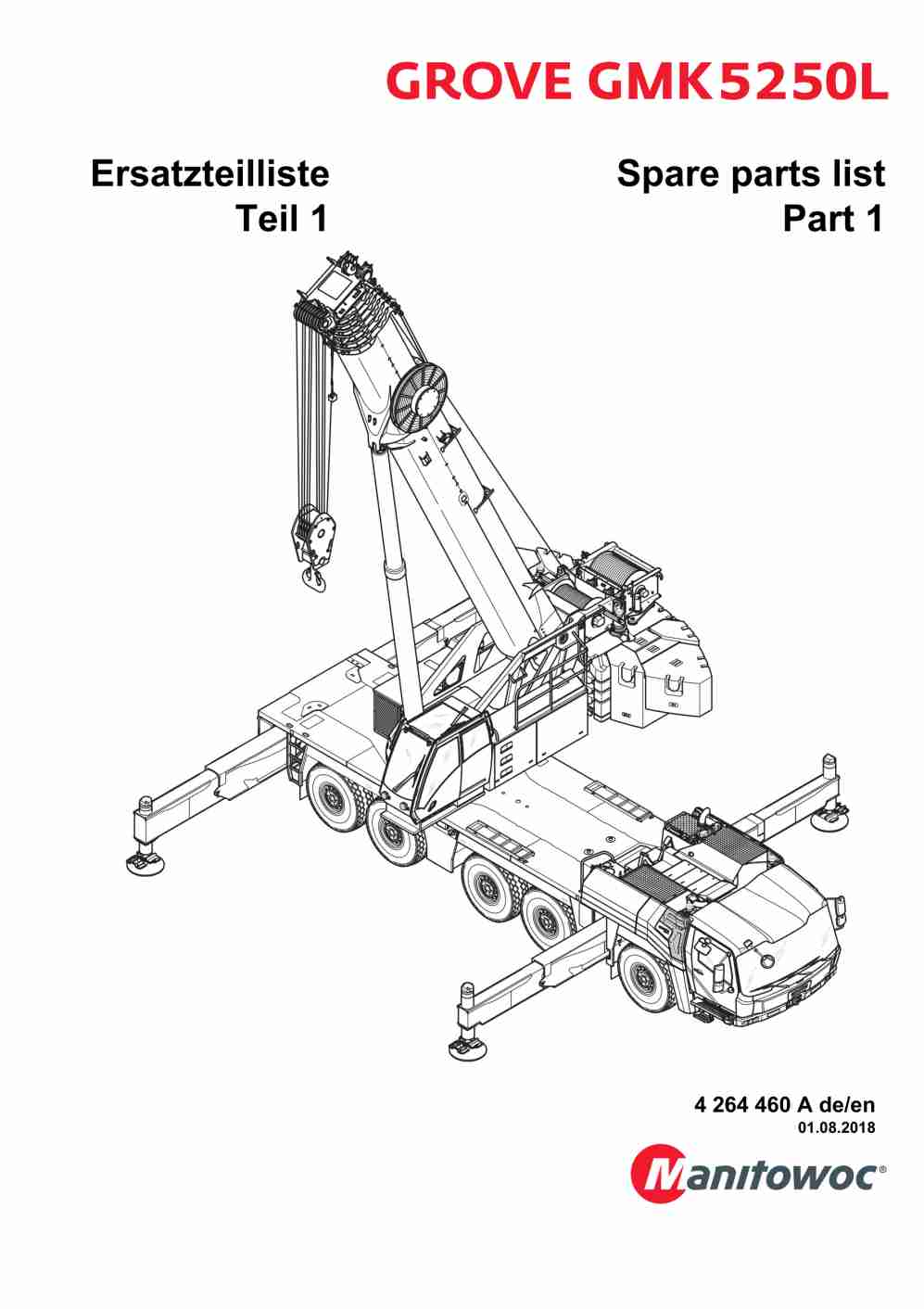 Grove GMK 5250L Crane Spare Parts List 2018 DE EN