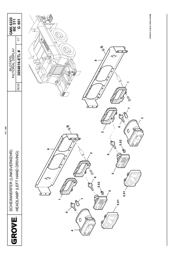 Grove GMK 6220-L Crane Spare Parts List 2003-10 DE EN-2