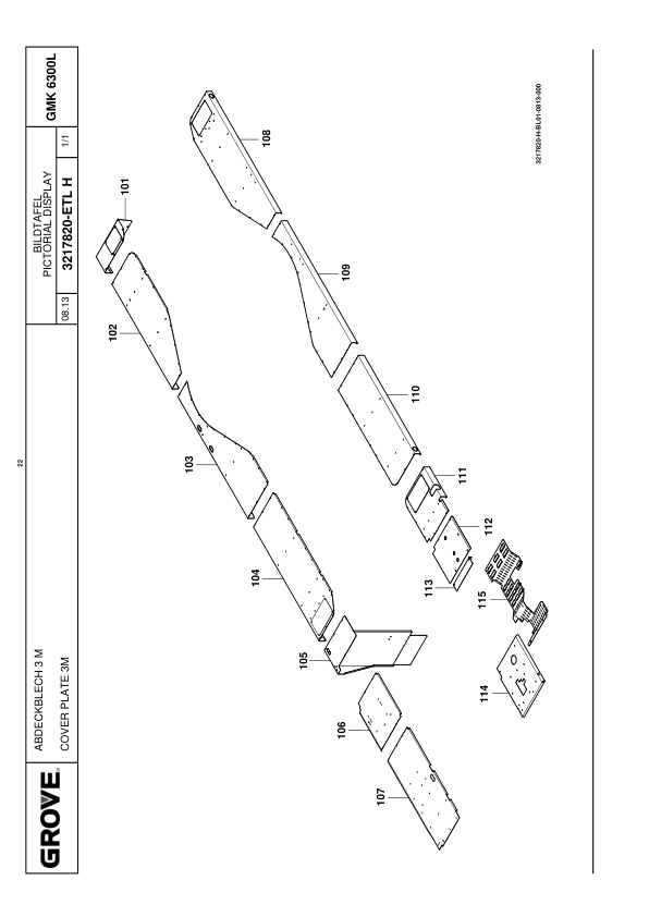 Alternative view of Grove GMK 6300L Crane Spare Parts List 2013 DE EN