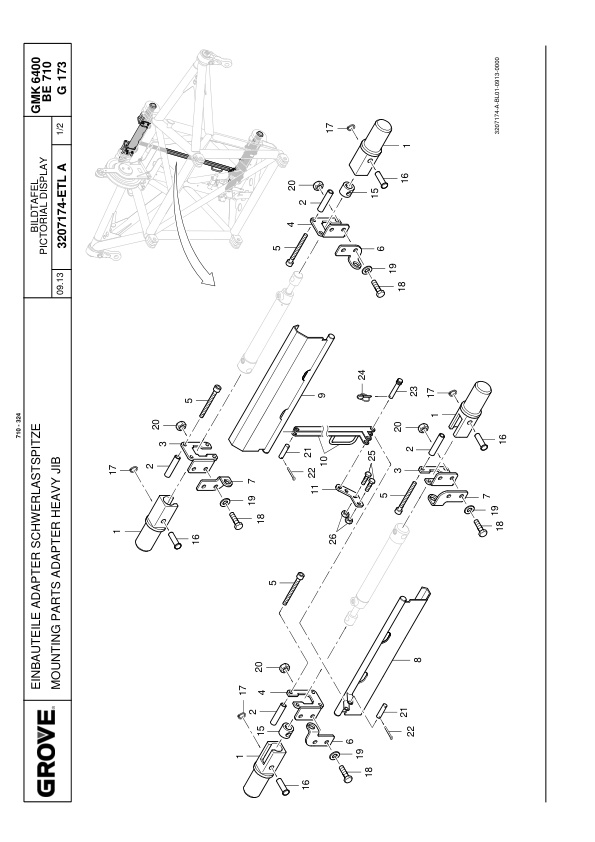 Alternative view of Grove GMK 6400 Crane Spare Parts List 2015 DE EN