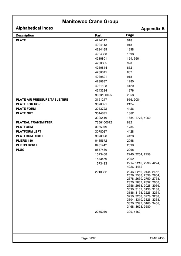Grove GMK 7450 Crane Spare Parts Catalog 2018 DE EN 2 Grove GMK 7450 Crane Spare Parts Catalog 2018 DE EN-2