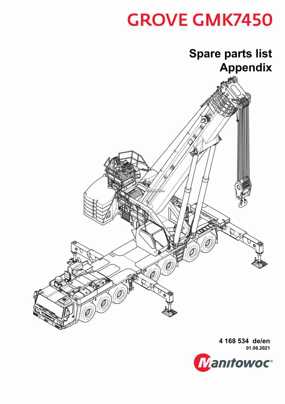 Grove GMK 7450 Crane Spare Parts Catalog 2021 EN DE