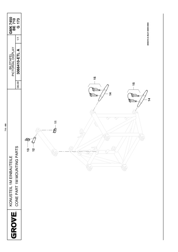 Alternative view of Grove GMK 7450 Crane Spare Parts List 2009 DE EN