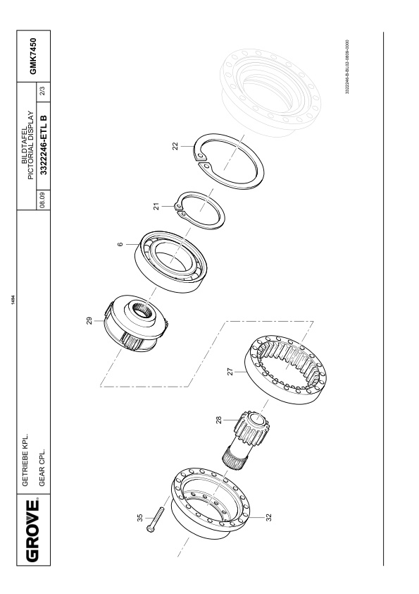 Alternative view of Grove GMK 7450 Crane Spare Parts List 2021 DE EN