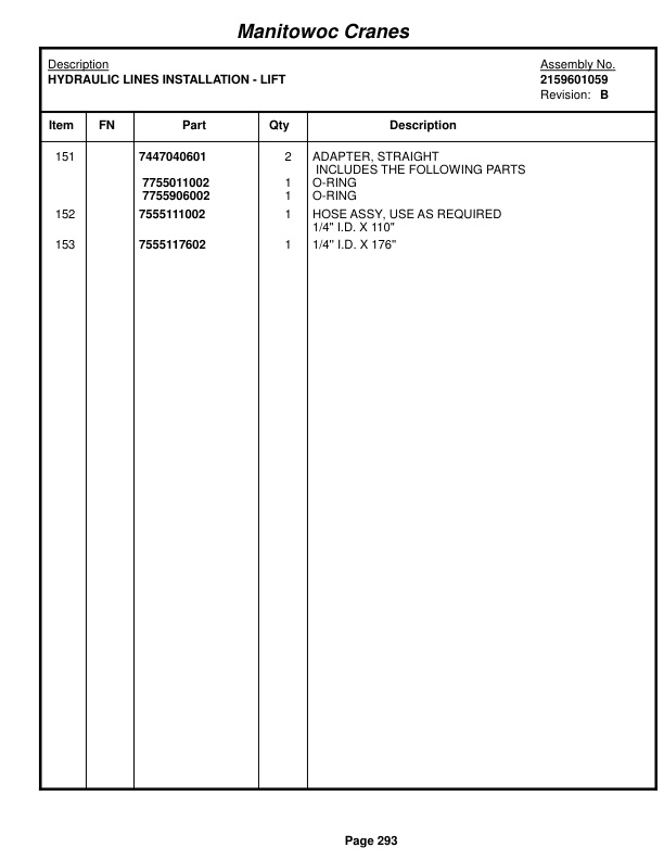 Grove RT530 Crane Parts Manual 222565 2014 2 Grove RT530 Crane Parts Manual 222565 2014-2