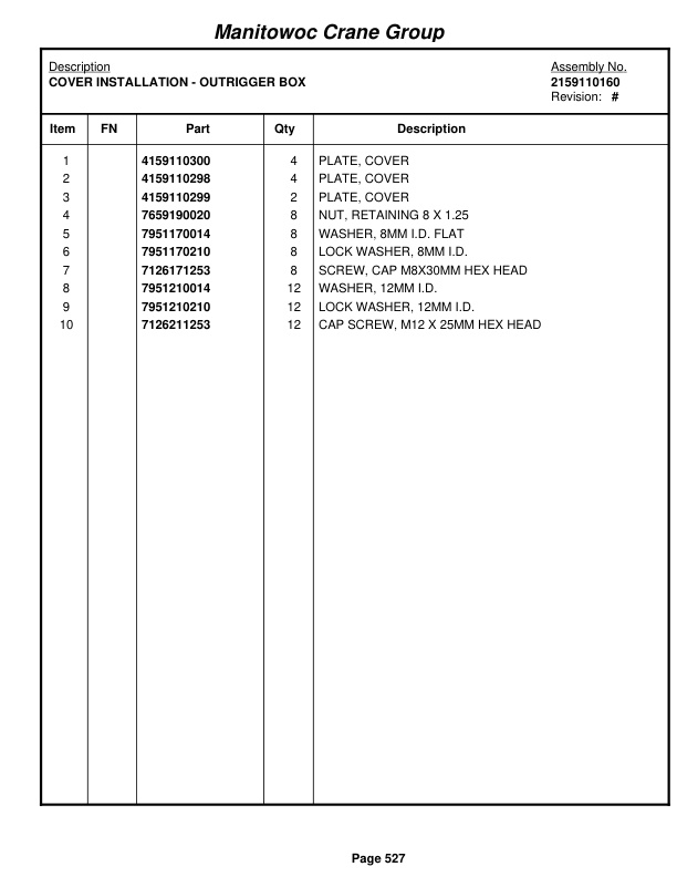 Grove RT530E-2 Crane Parts Manual 226594 2008 3 Grove RT530E-2 Crane Parts Manual 226594 2008-3