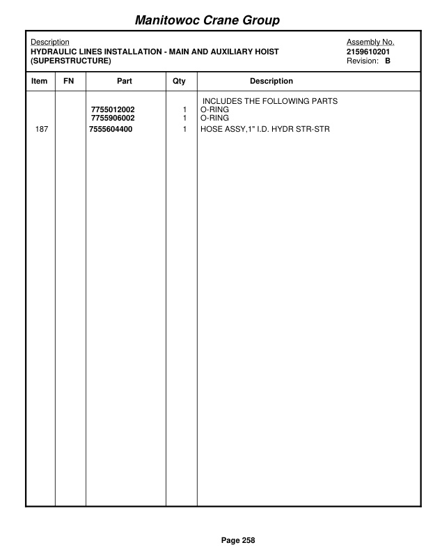 Grove RT530E-2 Crane Parts Manual 226806 2007 2 Grove RT530E-2 Crane Parts Manual 226806 2007-2