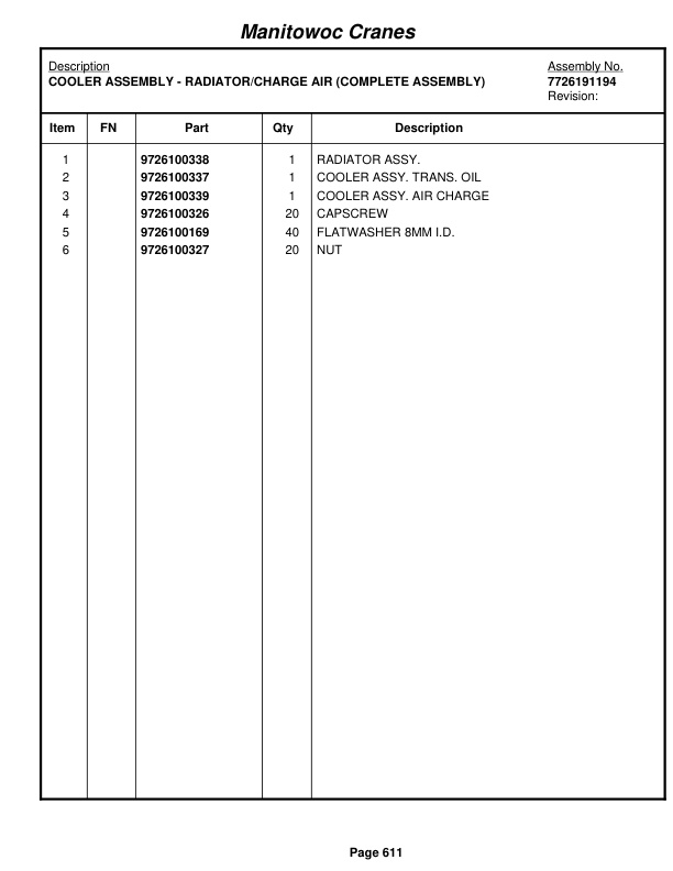Grove RT530E-2 Crane Parts Manual 230942 2010 3 Grove RT530E-2 Crane Parts Manual 230942 2010-3