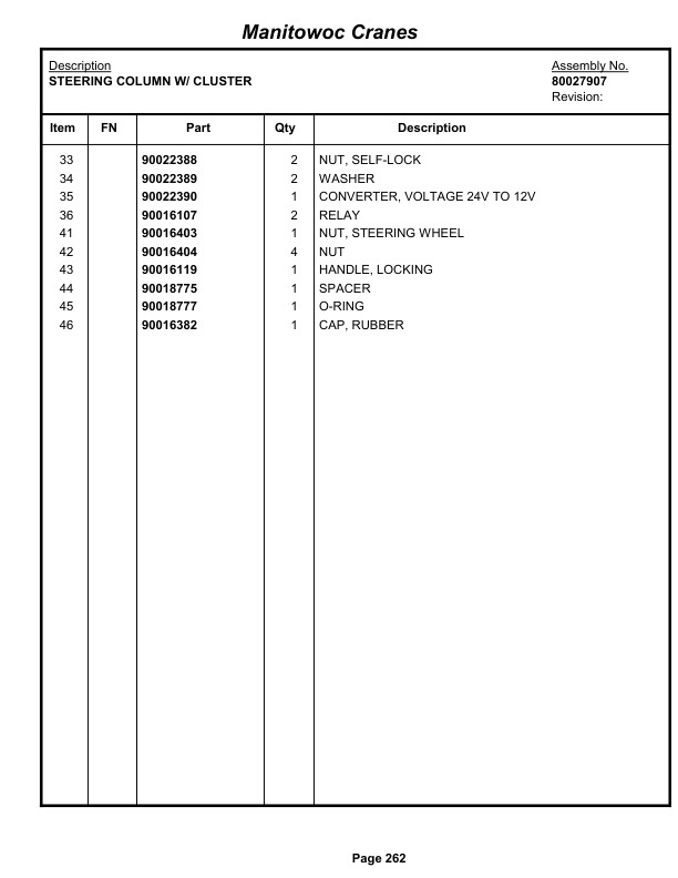 Grove RT530E-2 Crane Parts Manual 233812 2013 2 Grove RT530E-2 Crane Parts Manual 233812 2013-2