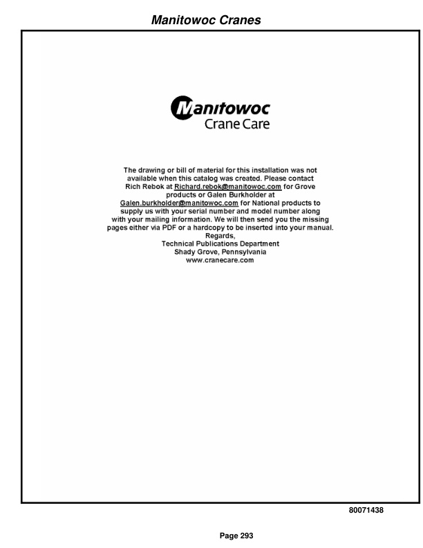 Grove RT530E-2 Crane Parts Manual 235904 2017 2 Grove RT530E-2 Crane Parts Manual 235904 2017-2