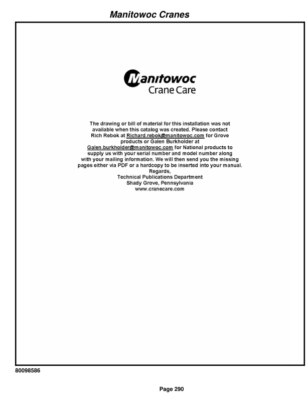 Grove RT530E-2 Crane Parts Manual 236034 2018 2 Grove RT530E-2 Crane Parts Manual 236034 2018-2