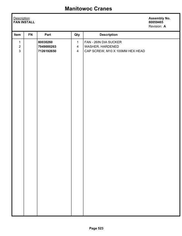 Grove RT530E-2 Crane Parts Manual 236350 2018 3 Grove RT530E-2 Crane Parts Manual 236350 2018-3