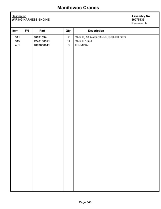 Grove RT530E-2 Crane Parts Manual 236660 2019 3 Grove RT530E-2 Crane Parts Manual 236660 2019-3