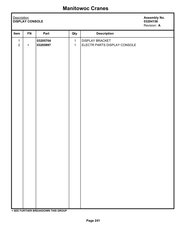Grove RT530E-2 Crane Parts Manual 237028 2020 2 Grove RT530E-2 Crane Parts Manual 237028 2020-2