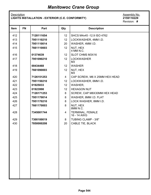 Grove RT530E-2 Crane Parts Manual 258153 2008 3 Grove RT530E-2 Crane Parts Manual 258153 2008-3