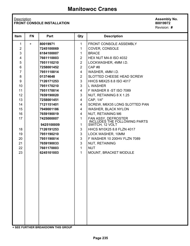 Grove RT530E-2 Crane Parts Manual 258260 2019 2 Grove RT530E-2 Crane Parts Manual 258260 2019-2