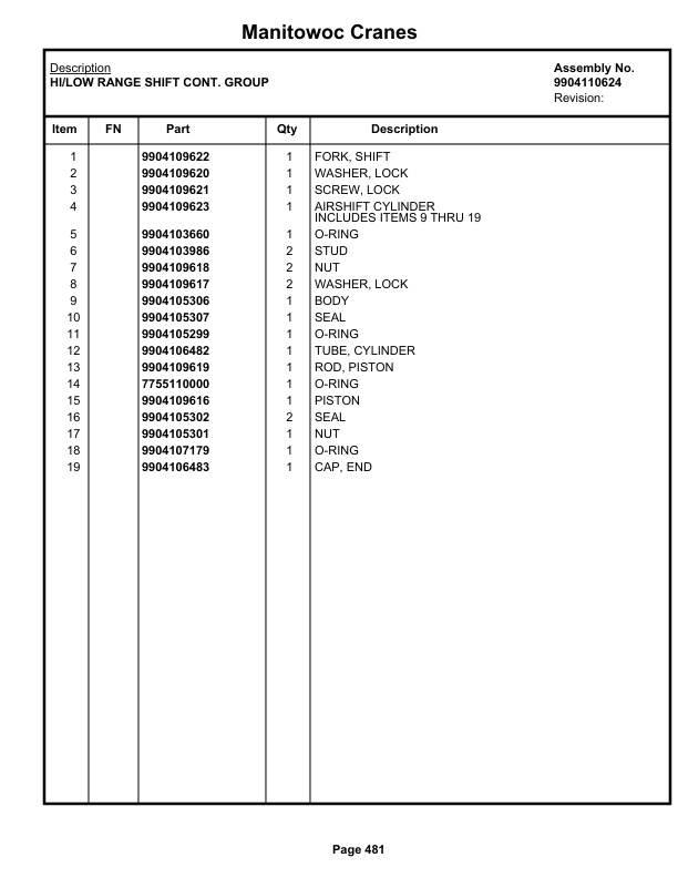 Grove RT530E-2 Crane Parts Manual 258260 2019 3 Grove RT530E-2 Crane Parts Manual 258260 2019-3