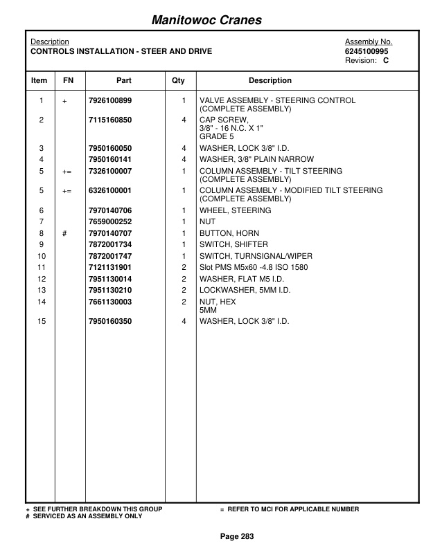 Grove RT530E-2 Crane Parts Manual 258415 2010 2 Grove RT530E-2 Crane Parts Manual 258415 2010-2