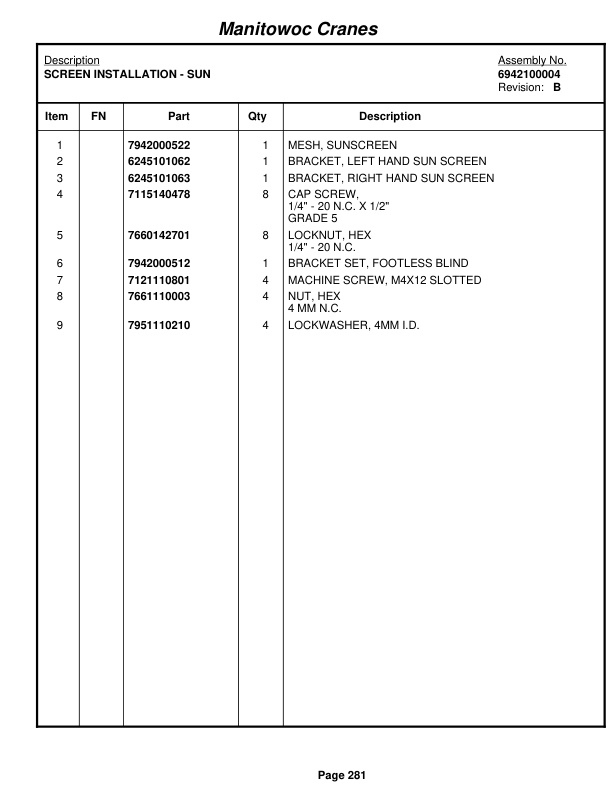 Grove RT530E-2 Crane Parts Manual 258468 2010 2 Grove RT530E-2 Crane Parts Manual 258468 2010-2