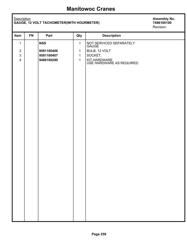 Grove RT530E-2 Crane Parts Manual 258598 2018 2 Grove RT530E-2 Crane Parts Manual 258598 2018-2