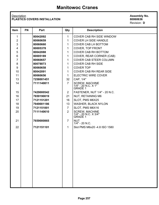 Grove RT530E-2 Crane Parts Manual 612411 2018 2 Grove RT530E-2 Crane Parts Manual 612411 2018-2