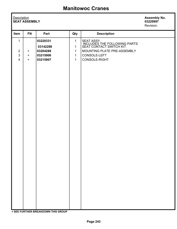 Grove RT530E-2 Crane Parts Manual 614298 2019 2 Grove RT530E-2 Crane Parts Manual 614298 2019-2